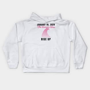 Women's Pink Wave is Coming January 2019 Kids Hoodie